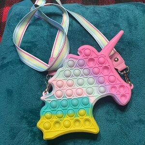Cat and Jack Girls Unicorn Pop it Crossbody Bag